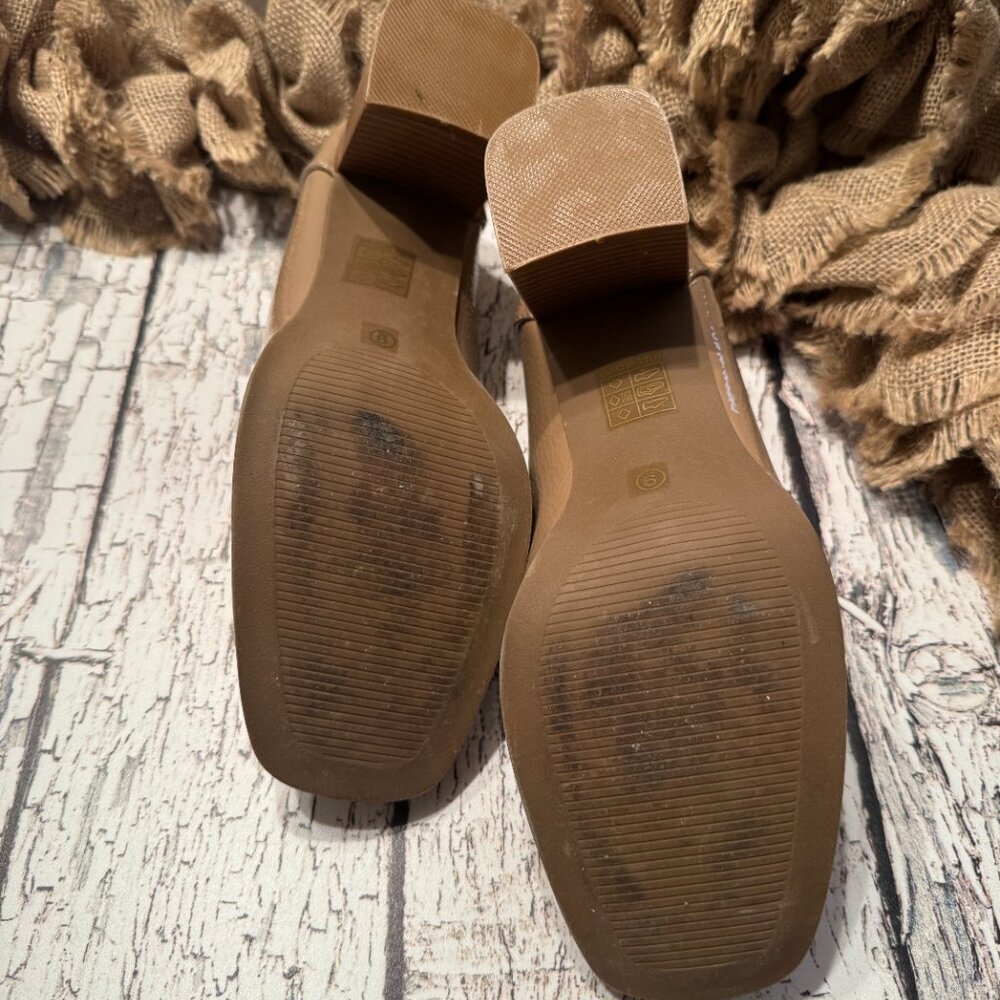Womens Block Heels Tan Brown - Picture 4 of 4